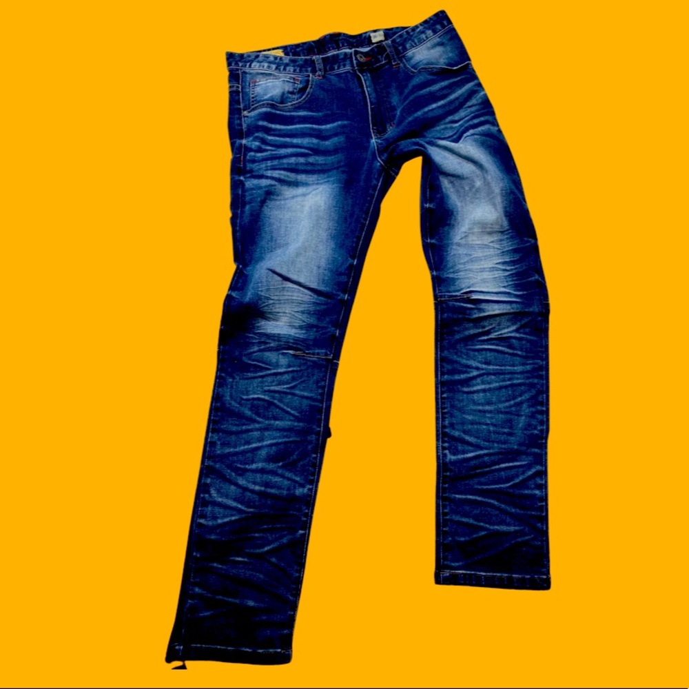 Smoke rise denim pants